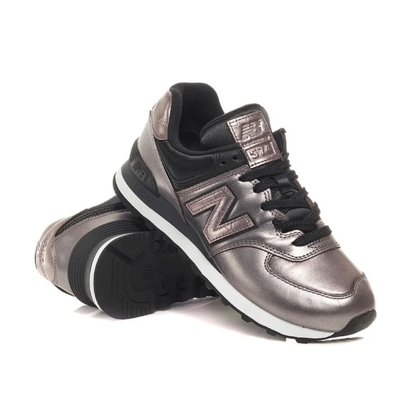 New Balance 574 Classic Metallic Sneaker Nite Tide Sz 9 Limited Edition HTF - Picture 2 of 6